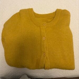 Cozy Mustard Button-Up Sweater